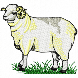 Sheep Embroidery Design 10